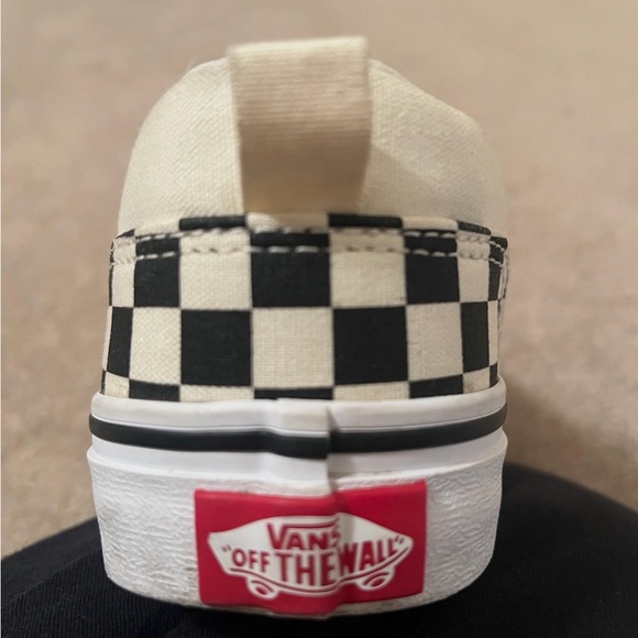 Vans Classic Slip-On Checkerboard Shoes Youth 6 Black White - Picture 5 of 6